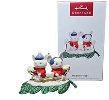 NEW Hallmark MERRY MICE 2024 Popcorn String Garland Keepsake Ornament NIB