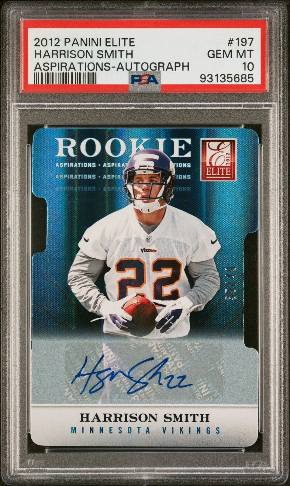 Harrison Smith Panini Elite #197 Aspirations-Autograph