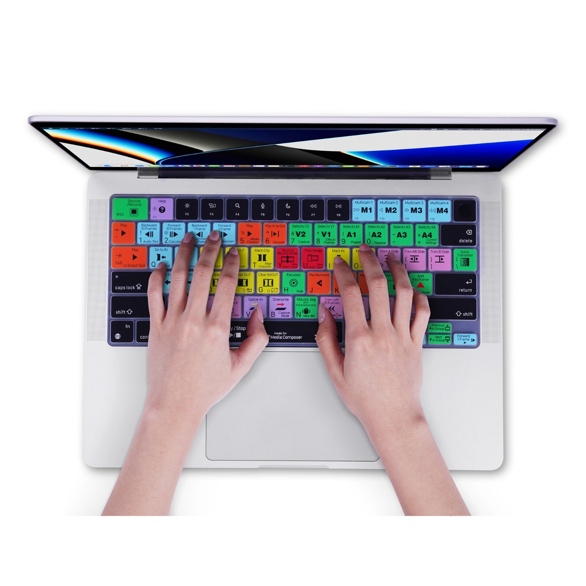 XSKN Avid Media Composer Keyboard Cover for 2026-2022 Macbook Air