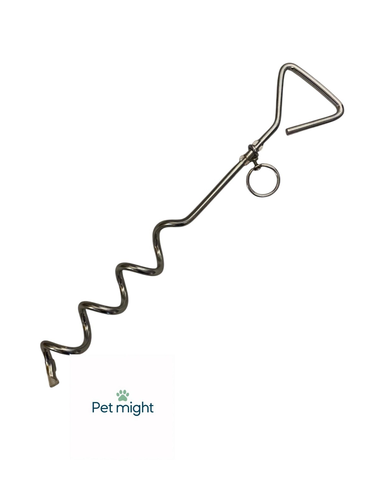 Dog Metal Ground Stake Tether Anchor Screw In Ground Stake Pet Lead Pole 42cm