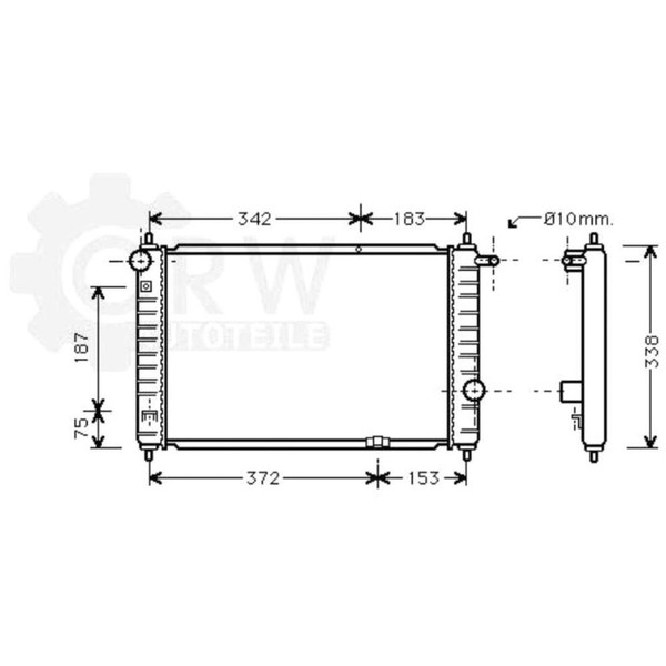 Prasco KüHler WasserküHler MotorküHler Aluminium FüR Daewoo Matiz Klya-image