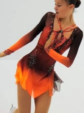 ice figure skating competition dress Gymnastics costume dance Dress dyeing