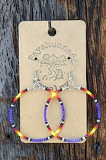 Native American Fine Jewelry beaded earrings quality handmade w 11/0 seed beads