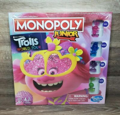 Monopoly Junior: Trolls World Tour Edition Board Game ~ New!