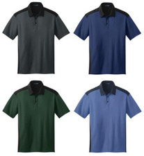 Port Authority Mens Color Block Silk Touch Golf Polo Shirts Medium Large K529