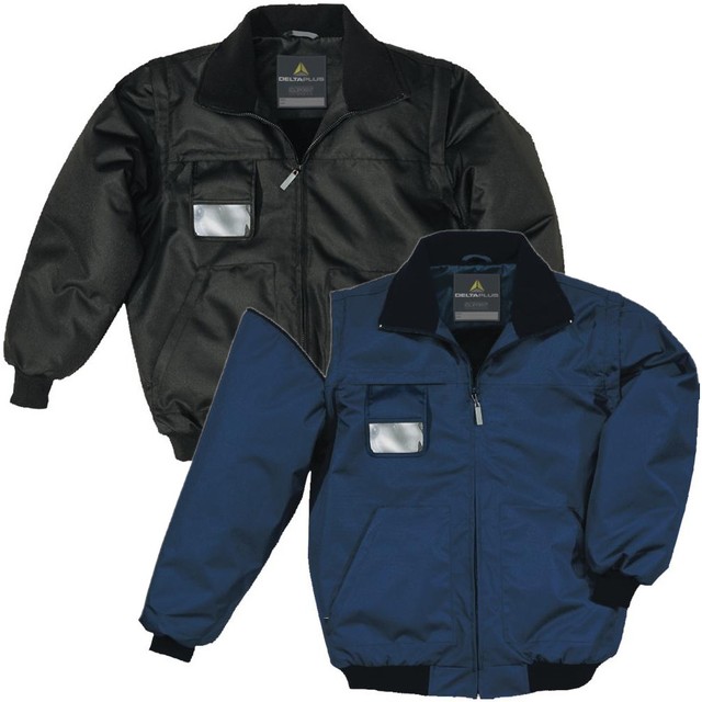 Delta Plus Reno Black Mens Bomber Jacket Coat Security Bouncers Doorman 