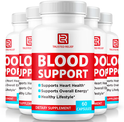 (5 Pack) TrustedRelief Blood Support Pills for Managing Sugar & Pressure Levels