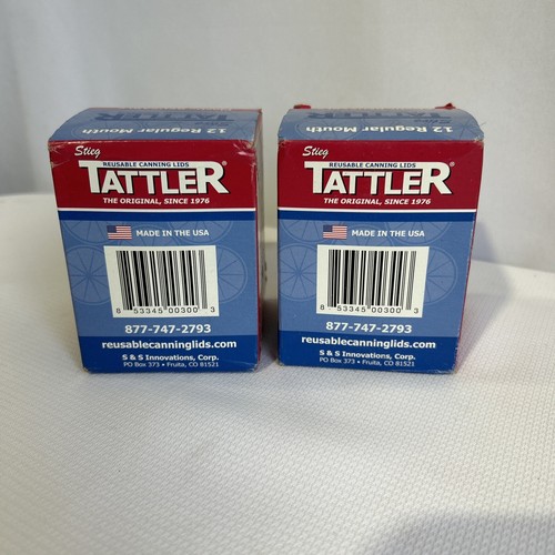 2 Cajas Reutilizables Tattler Tapas de Conservación Regular de Alimentos Boca-NUEVO EN CAJA - Imagen 3 de 5