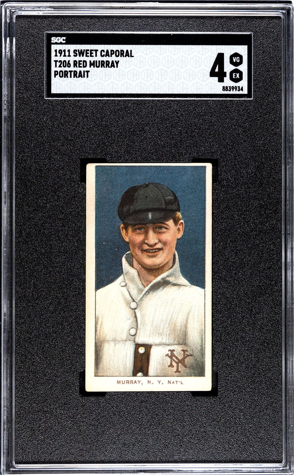 1909-11 T206 Red Murray Portrait Sweet Caporal 350-460/30 SGC 4