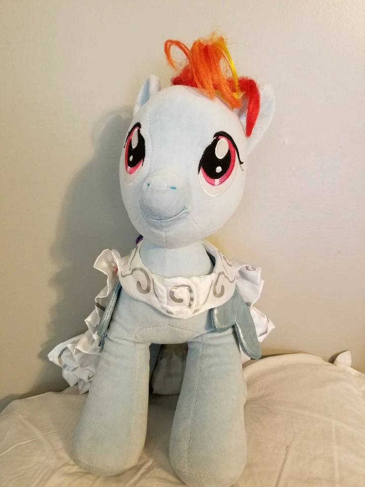 Poni de peluche Build A Bear Workshop My Little Pony Rainbow Dash azul 15" con capa Foto 2 de 4