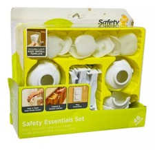 CHILDPROOF SAFETY SET 46 PIECES WHITE ESSENTIALS DOOR KNOBS PLUG-IN LATCHES