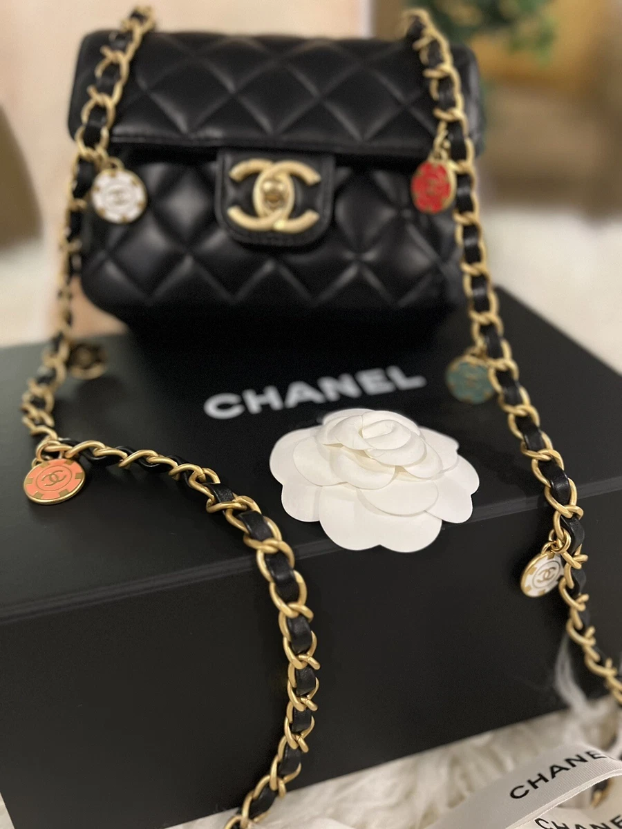 Chanel Red Quilted Lambskin Leather Small Classic Double Flap Bag For Sale  at 1stDibs