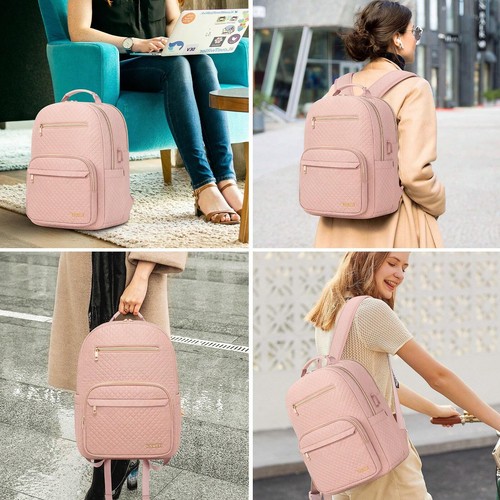 15.6 Inch Laptop Backpack for Women, Travel Work Bag, Flight Approved - Picture 7 of 12