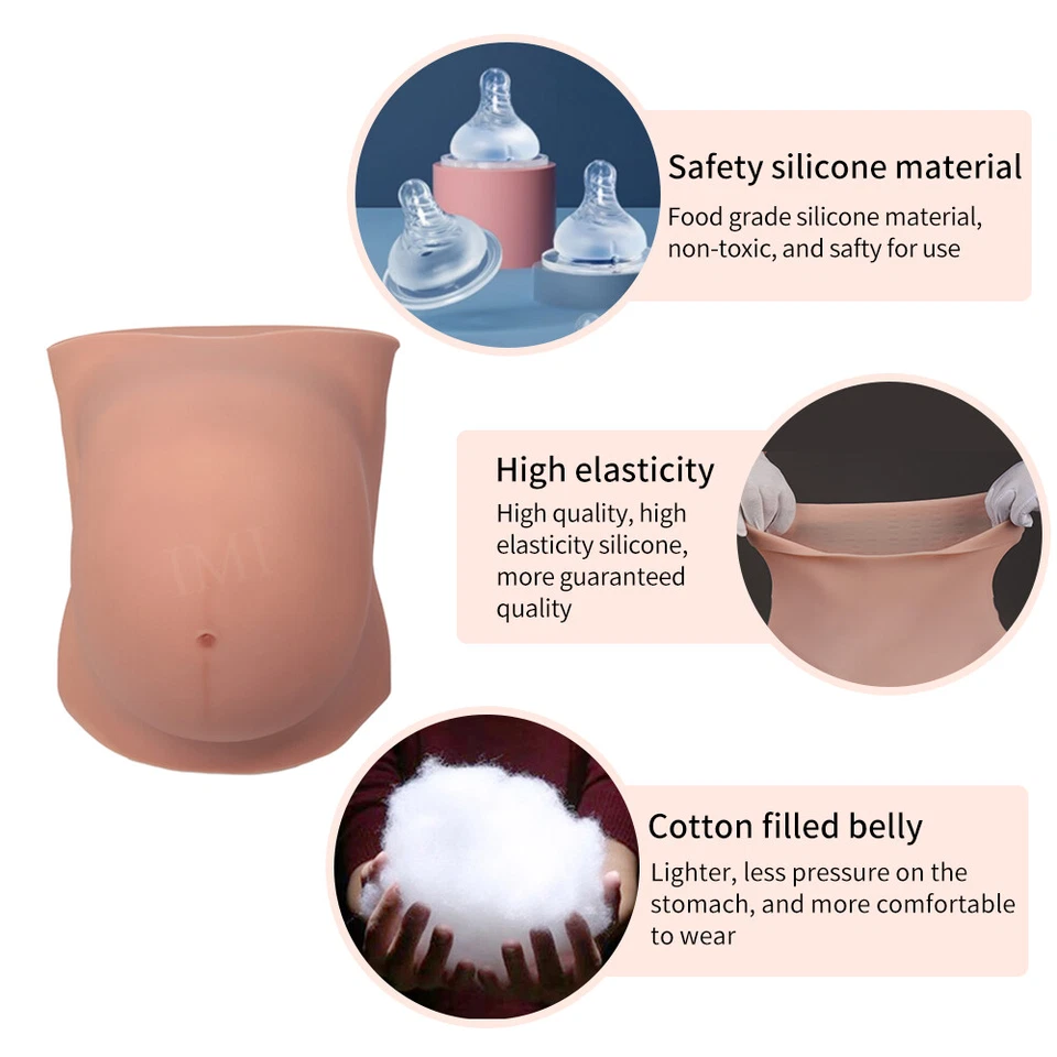 IMI Silicone Pregnant Belly Artificial Fake Pregnant Belly for Maternity Cosplay - Image 4 of 4
