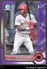 2022 Bowman Chrome Prospects Purple Refractor Elly De La Cruz 112/250 ROOKIE 1st