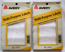 2/pack Avery Multi Purpose Labels 4"x 1 1/2"  teeth White 160 labels/Pack 05452