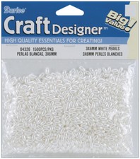 Pearl Beads Rice White 3mm X 6mm  