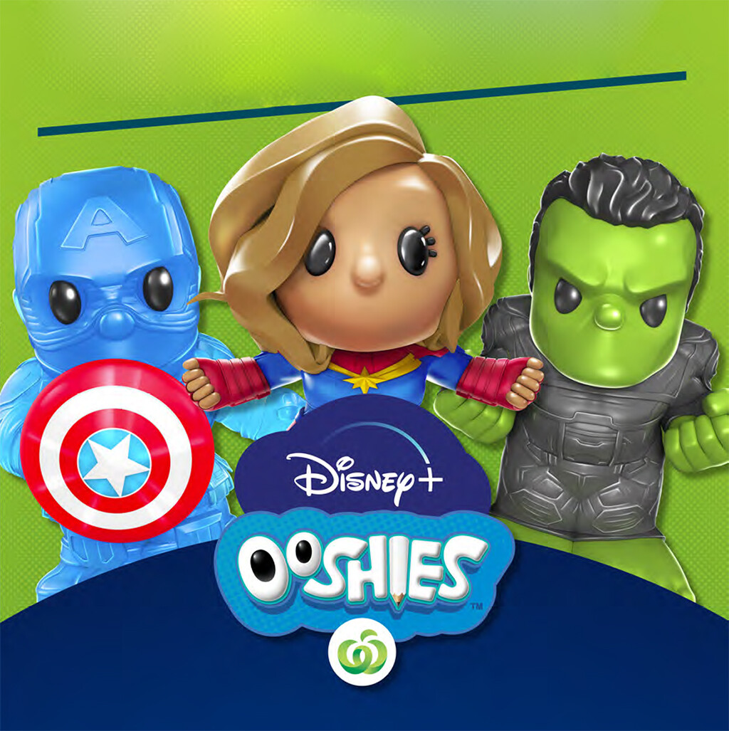 Woolworths Ooshies 2020 Disney+, Marvel, Pixar, Star Wars