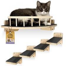 Cat Wall Shelves with 4 Steps, Wall Mounted Cat Furniture, Cat Wall Furniture