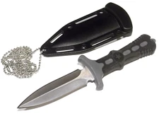 Rite EDGE 211124GY Gray Star Neck Knife double edge dagger 6 1/4" overall