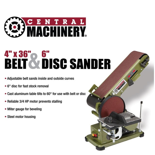 Disc Sander Metal Belt Sander Harbor Freight Central Machinery