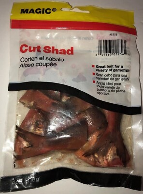 Magic Fishing Bait  #5256 Preserved Cut Shad 4oz Pouch-Ketch More Fish-SHIP24HRS