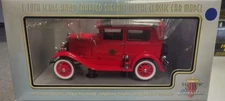 1/18 SCALE DIECAST 1931 FORD MODEL A FIREMEN TUDOR TRUCK NIB .