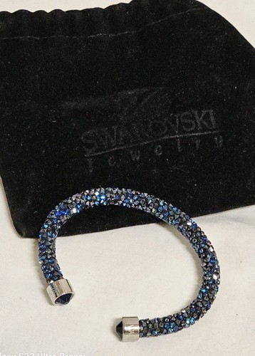 Swarovski Crystal Armspanger Sternenstaub Dunkelblau facettiert Bracelet - Bild 3 von 14
