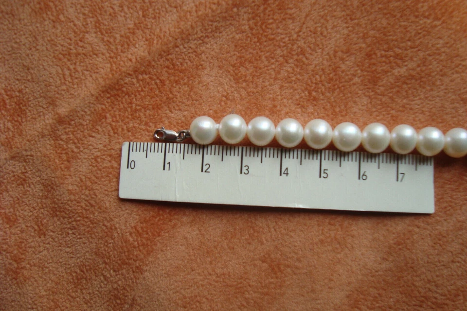 Bracciale Perle Acqua Dolce KIOTO Oro Bianco 18kt Eleganza BR7-7,5 (6403) - Immagine 4 di 4