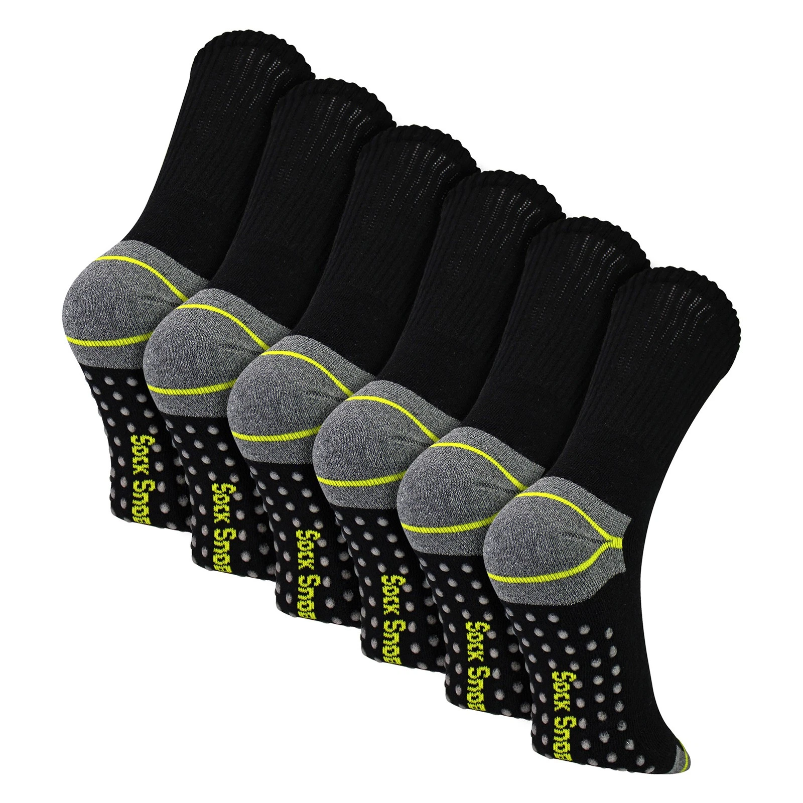 Sock Snob - 6 Pairs Mens Non Slip Work Boot Socks Durable Grip Socks
Opens in a new window or tab