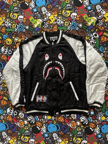 A BATHING APE (BAPE) Giacca Bomber Souvenir A Bathing Ape Squalo Nero