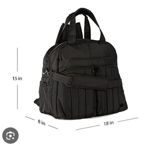 LUG Boxer 2 Convertible Overnight Bag w/Hidden Backpack Straps Black