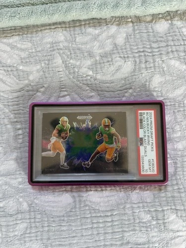 2024 Panini Prizm Bo Nix, Bucky Irving Black Color Blast PSA 10 Case Hit Duals