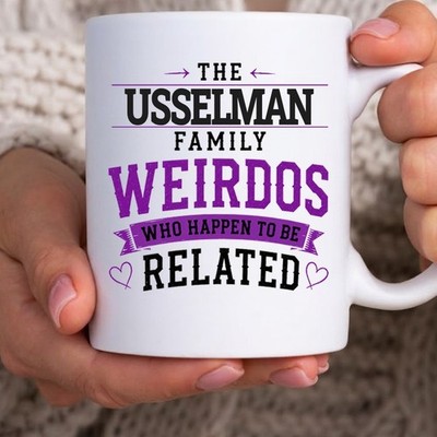 USSELMAN Familie Weirdos Kaffeebecher lustig Verwandter Geburtstagsgeschenk