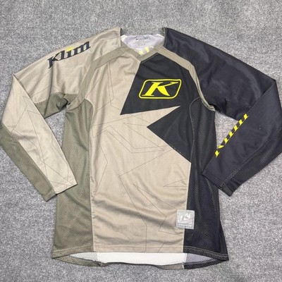 Klim Mojave Shirt Mens Large Beige Black Long Sleeve Mesh Moto Jersey Riding