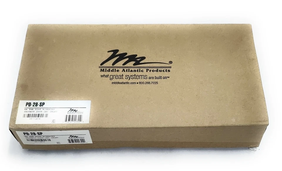 New Middle Atlantic PD-28-SP Series Protection Compact Surge Device w/ 2 Outlets - Image 4 of 4