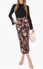 Ted Baker Floral Belted Midi Skirt Size 8 US Event Party Wedding NWOT 245