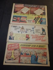 Eversharp Lead ad - 1946 - 3 Mixed-Size Sunday - Phil Baker $64 Question