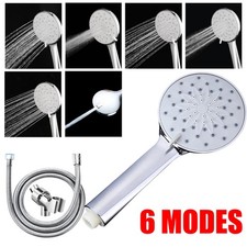 Handheld 6 Modes Adjustable High Pressure Bathroom Shower Head Hose Spray Holder