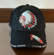 Native Pride Indian American Chief Feathers Baseball Cap Hat