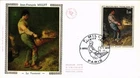 Dr Jim Stamps France Jean Francois Millet Le Vanneur First Day Cover Silk Cachet
