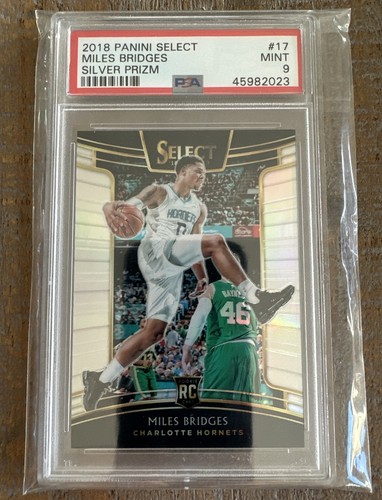2018-19 Panini Select Basketball Miles Bridges Silver Prizm PSA 9 #17 RC