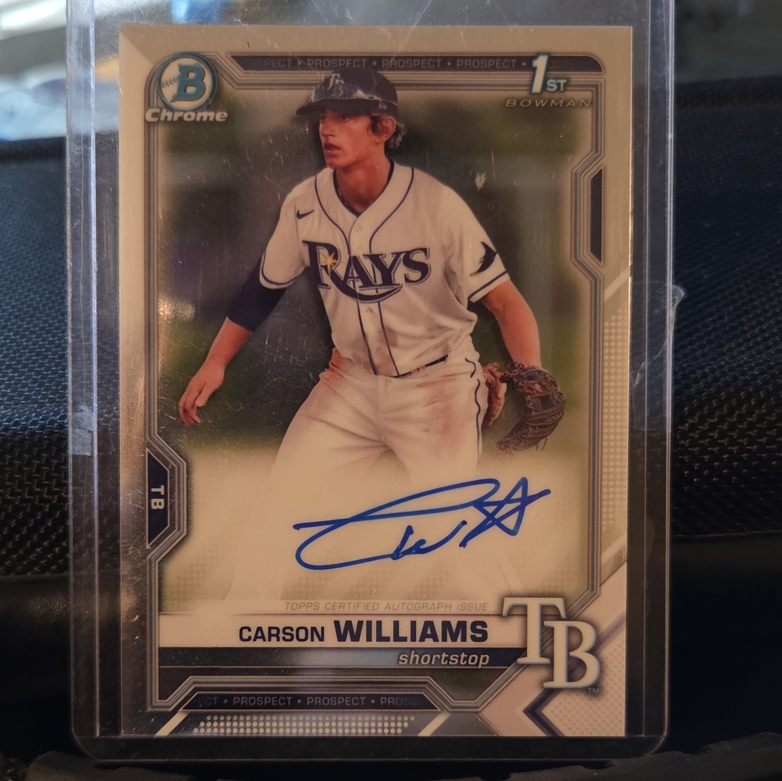 Carson Williams 2021 Bowman Draft #CDA-CW Chrome DP Auto (1st 