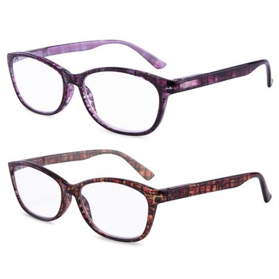 EYEGUARD High Magnification Power 2 Pairs Spring Hinge Reading Glasses Ultra ...