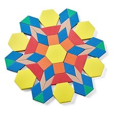 hand2mind Foam Pattern Blocks, Shapes, Geometric Shapes for Kids Ages 3 NEW