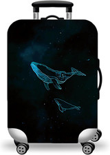 Luggage Cover Baggage Suitcase Cover Protector Skins 18-32 Inch Dolphin, L For