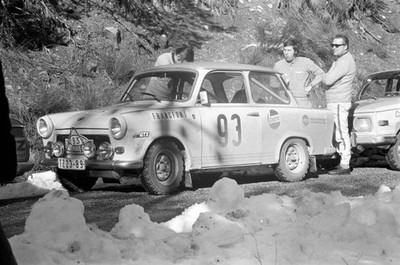 Hans Ullman Werner Lange Trabant Monte Carlo Rally January 19 1973 Old Photo 1