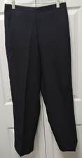ALFRED DUNNER Woman's Back-Elastic Waist 2 Pocket Pull-On Pants-Navy-Size 8 NEW