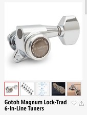 Gotoh SG381 Magnum Lock Trad 6 In Line Tuners Chrome