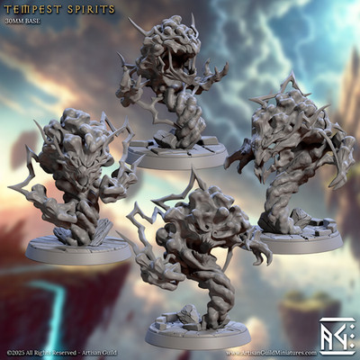Tempest Spirits - Artisan Guild - DnD Tabletop Games - Resin Miniatur